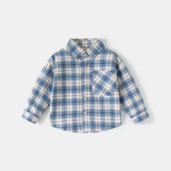 Kids' Plaid Long Sleeve Oversized Shirt 3