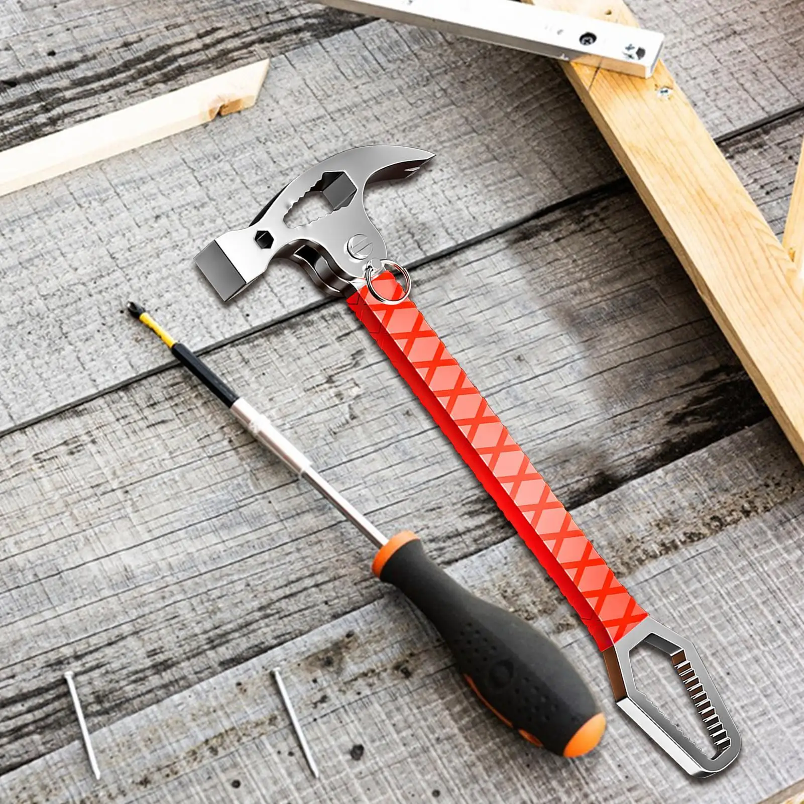 

Claw Hammers For Nailing 5-Position Adjustable Sledgehammer Electrician Hammer For Roofing Demolition Drywall Trim Upholstery