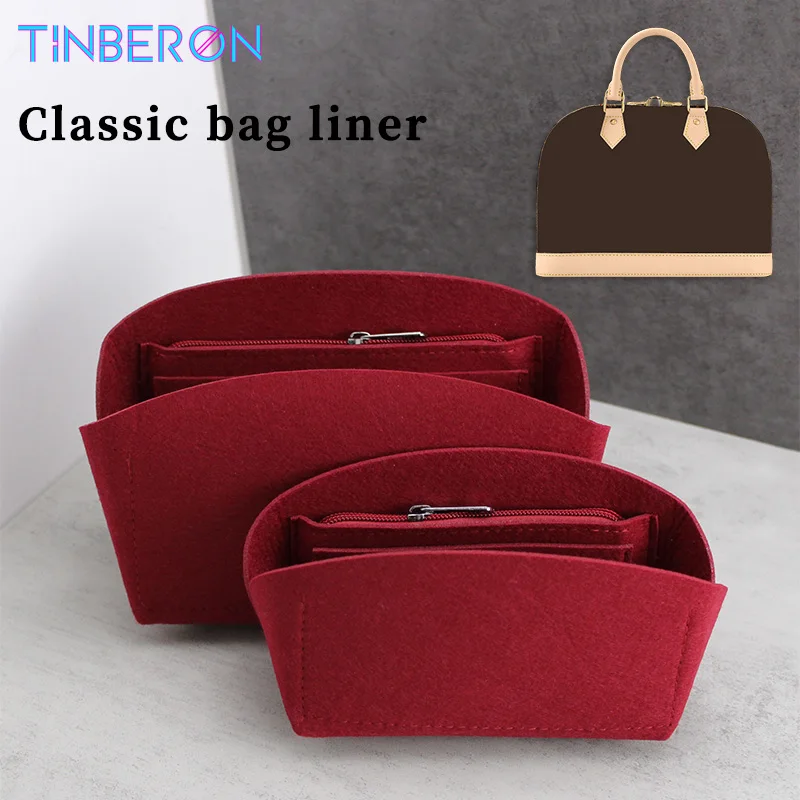 Tinberon Vilt Doek Make-Up Tas Handtas Organizer Insert Past Voor Shell Tas Nano Bb Opbergzakken Reisorganisator Voor Cosmetica