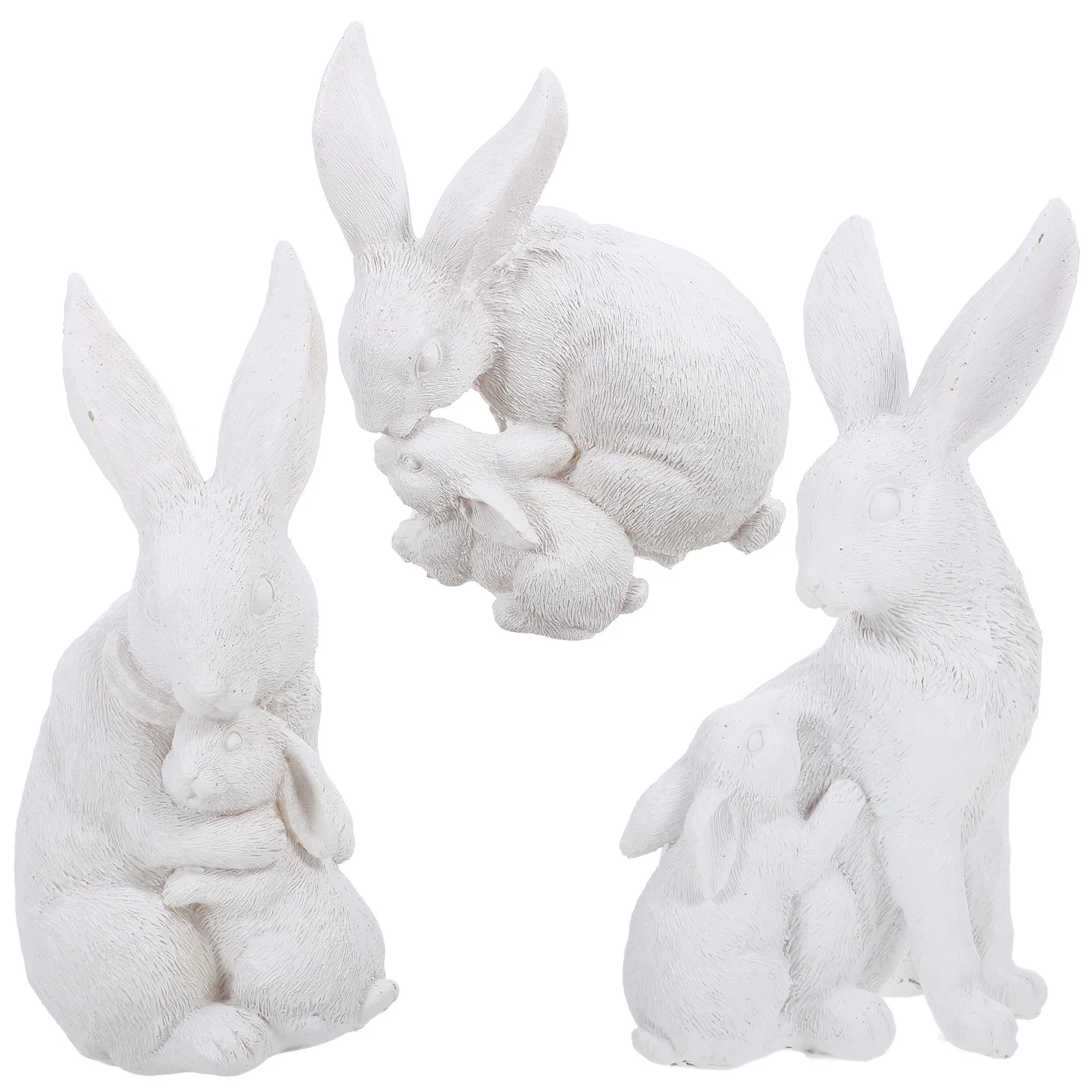 

1Set Resin Vintage Rabbit Statue Trio Nordic Design Home Decor Indoor Outdoor Rabbit Sculpture Bunny Statue Bunny Statues