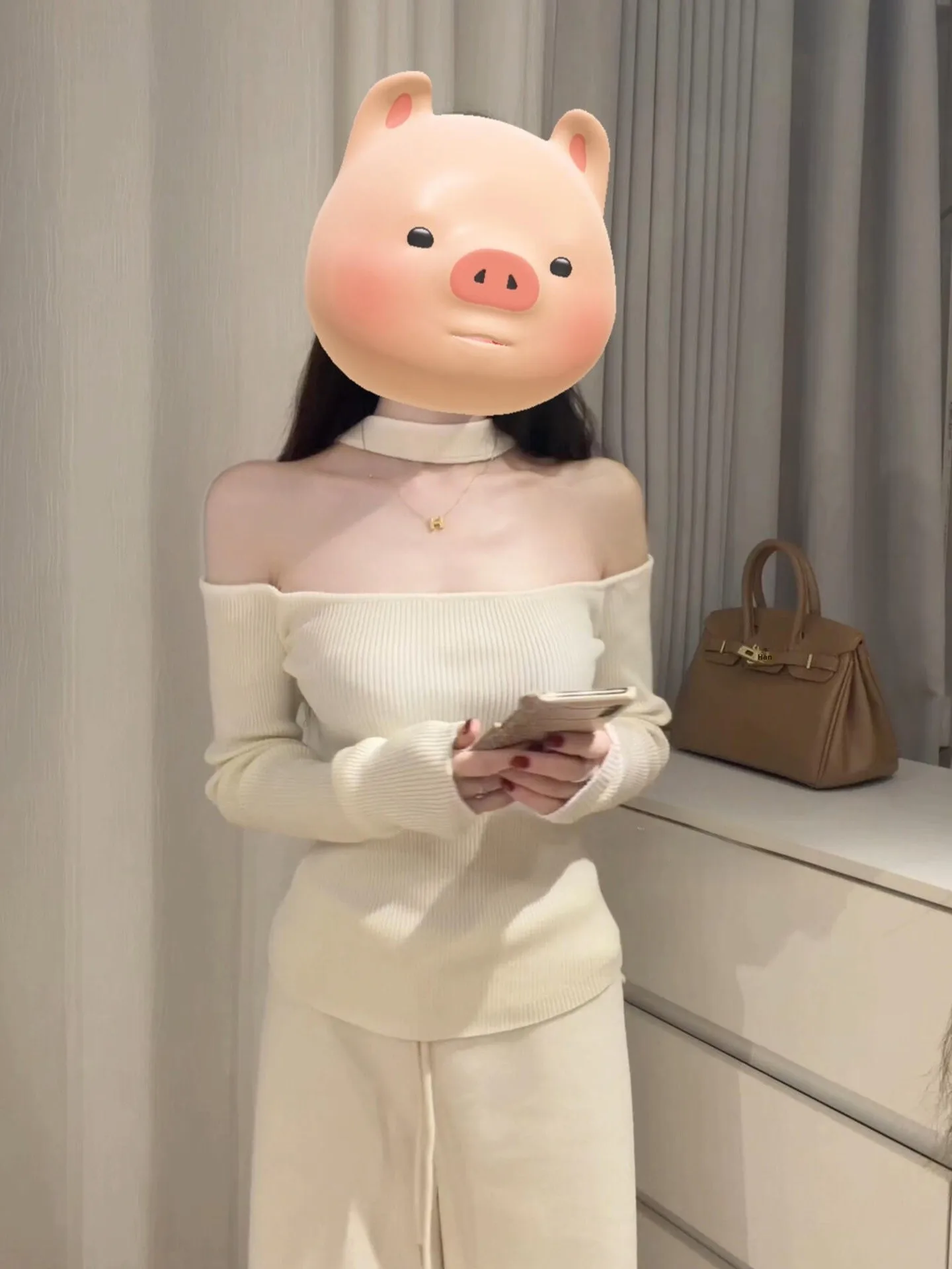 

Корейский вязаный топ в стиле ретро с подвесными плечами, женский облегающий базовый слой, модный топ для пикантных девушек