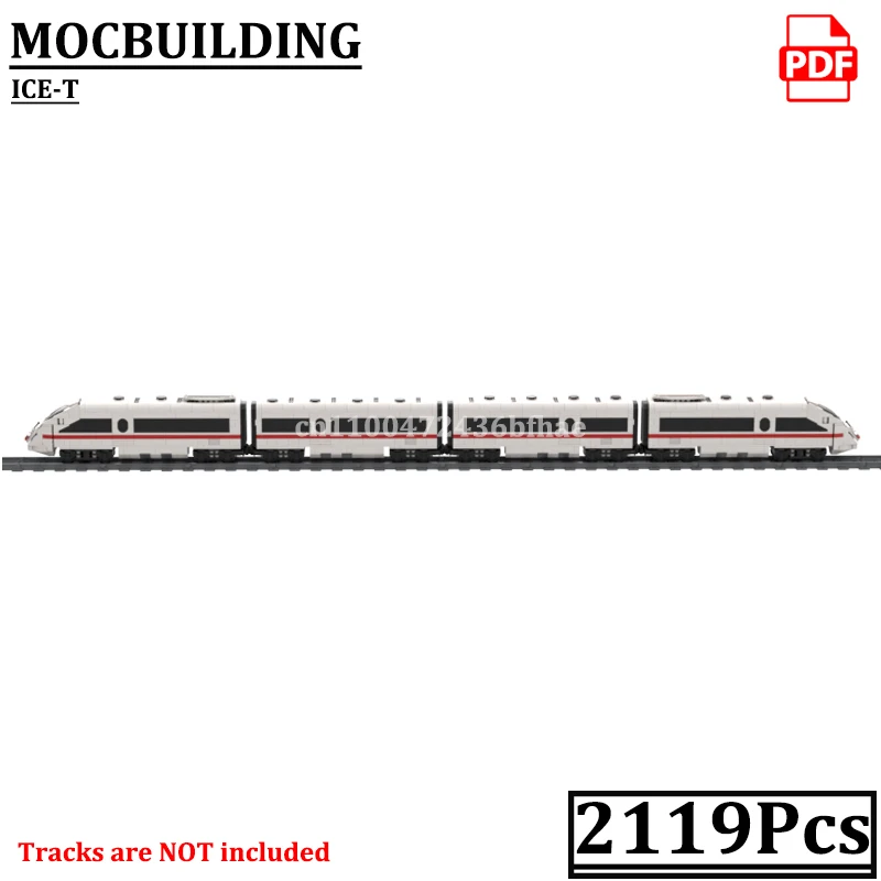 High-Speed Train DB ICE T Diesel EMU Model Intercity Blocks MOCBUILDING City Railway Bricks Display Construction Toys Gift