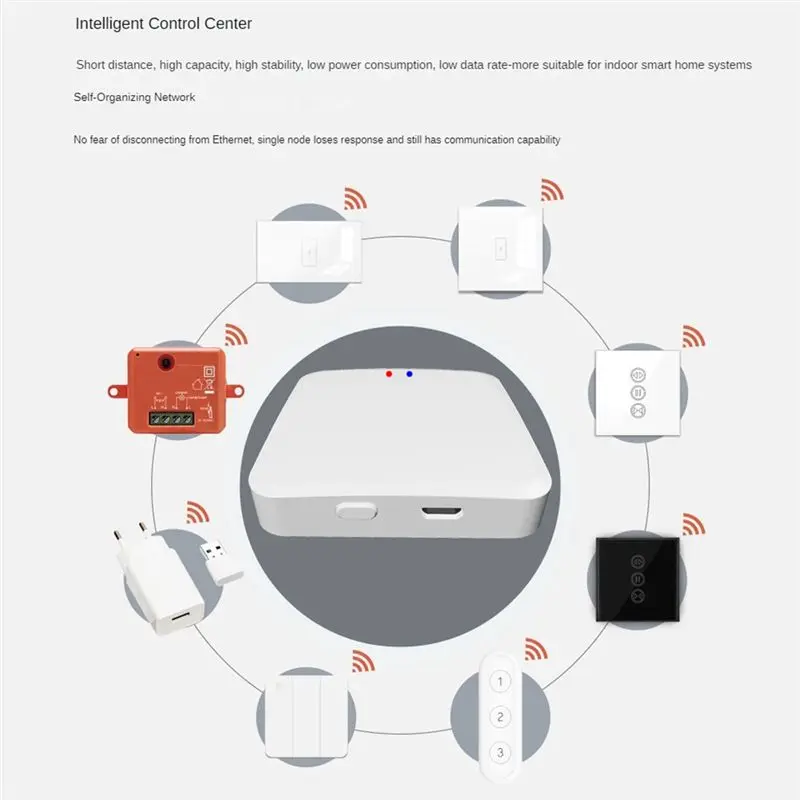 AED6-Bluetooth Lock Light Switch Repeater Connect Wifi Bluetooth Gateway Easy Install