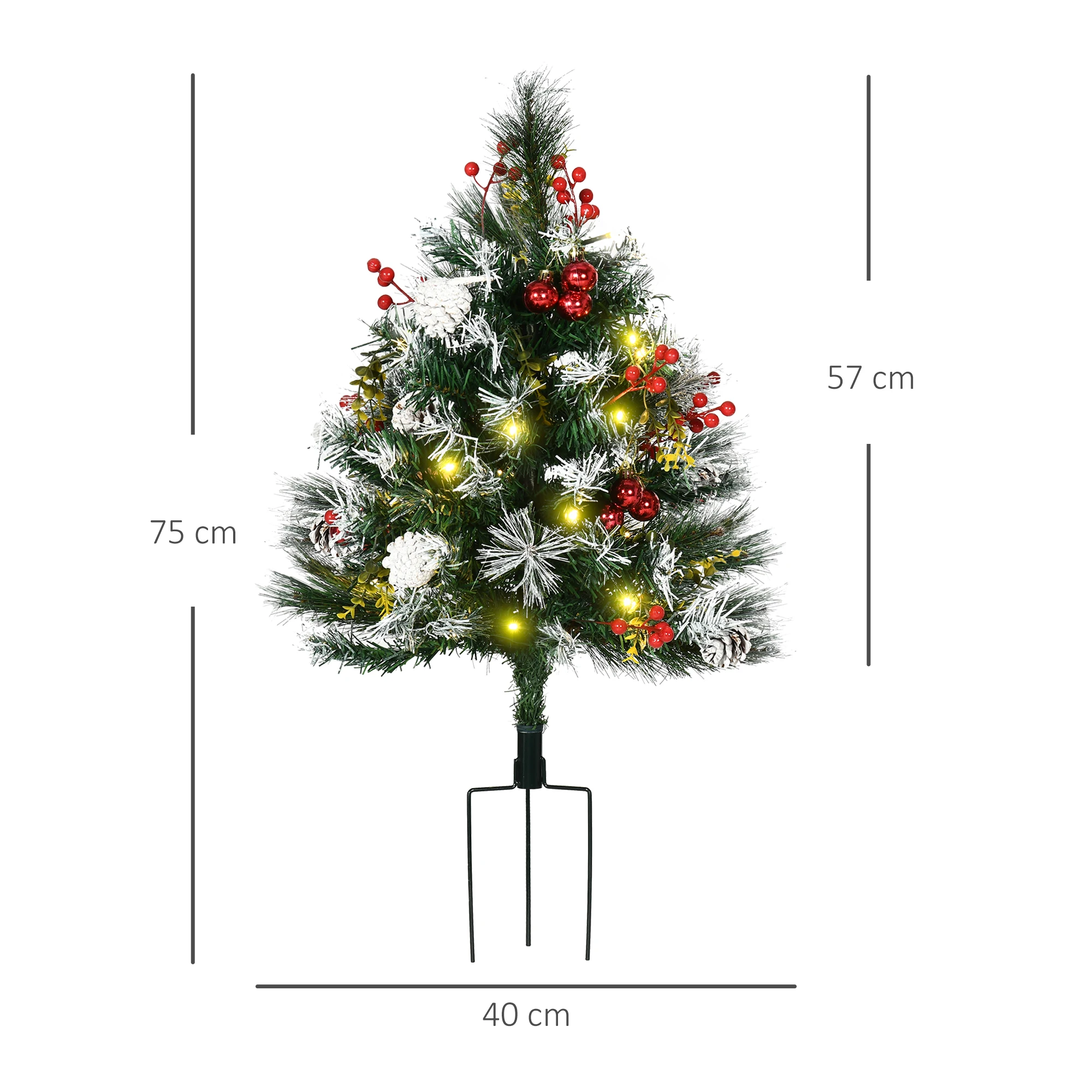 2 Pack 2.5ft Prelit Artificial Christmas Tree Outdoors W/ 70 Tips, Led Light