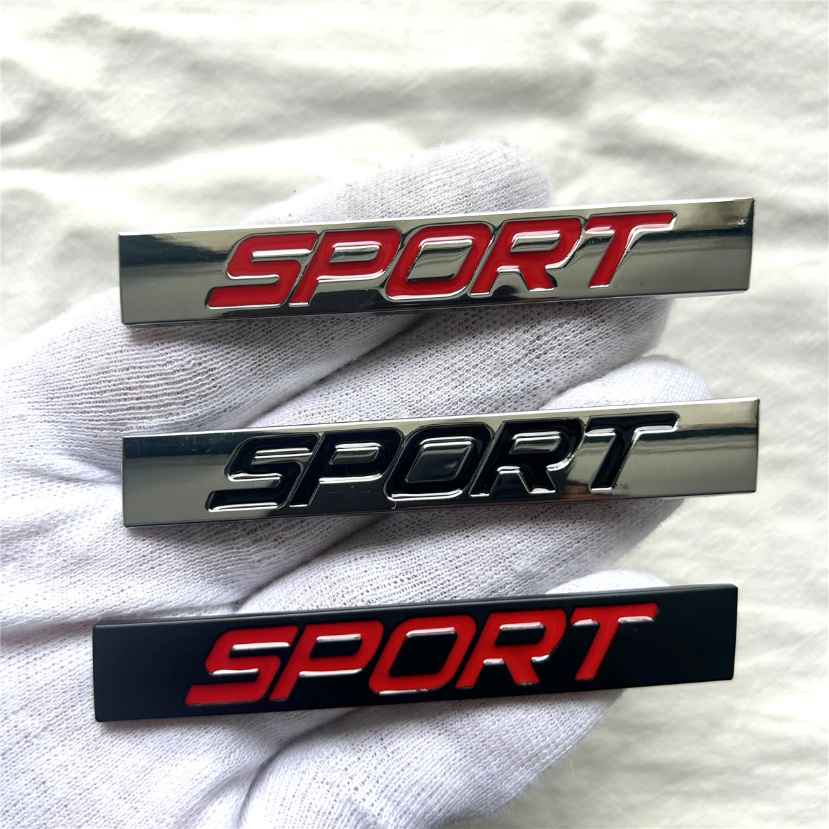 Sport Logo Square Bar Zinc Alloy Car Styling Emblem Badge Auto Refitting 3D Sticker Decal for VW New Jetta Bora Lavida Honda