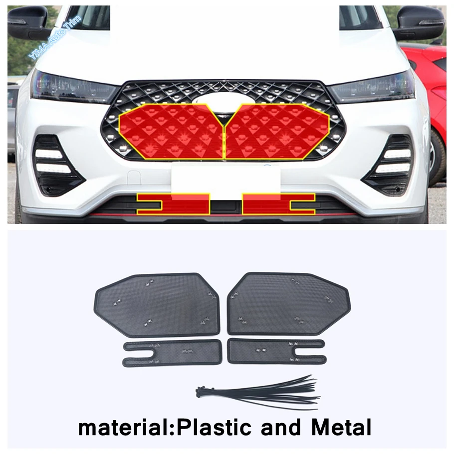 

Fit For Chery Tiggo 7 Pro 2020 2021 Metal Auto Middle Insect Screening Mesh Front Grille Insert Net Dust Protection Accessories