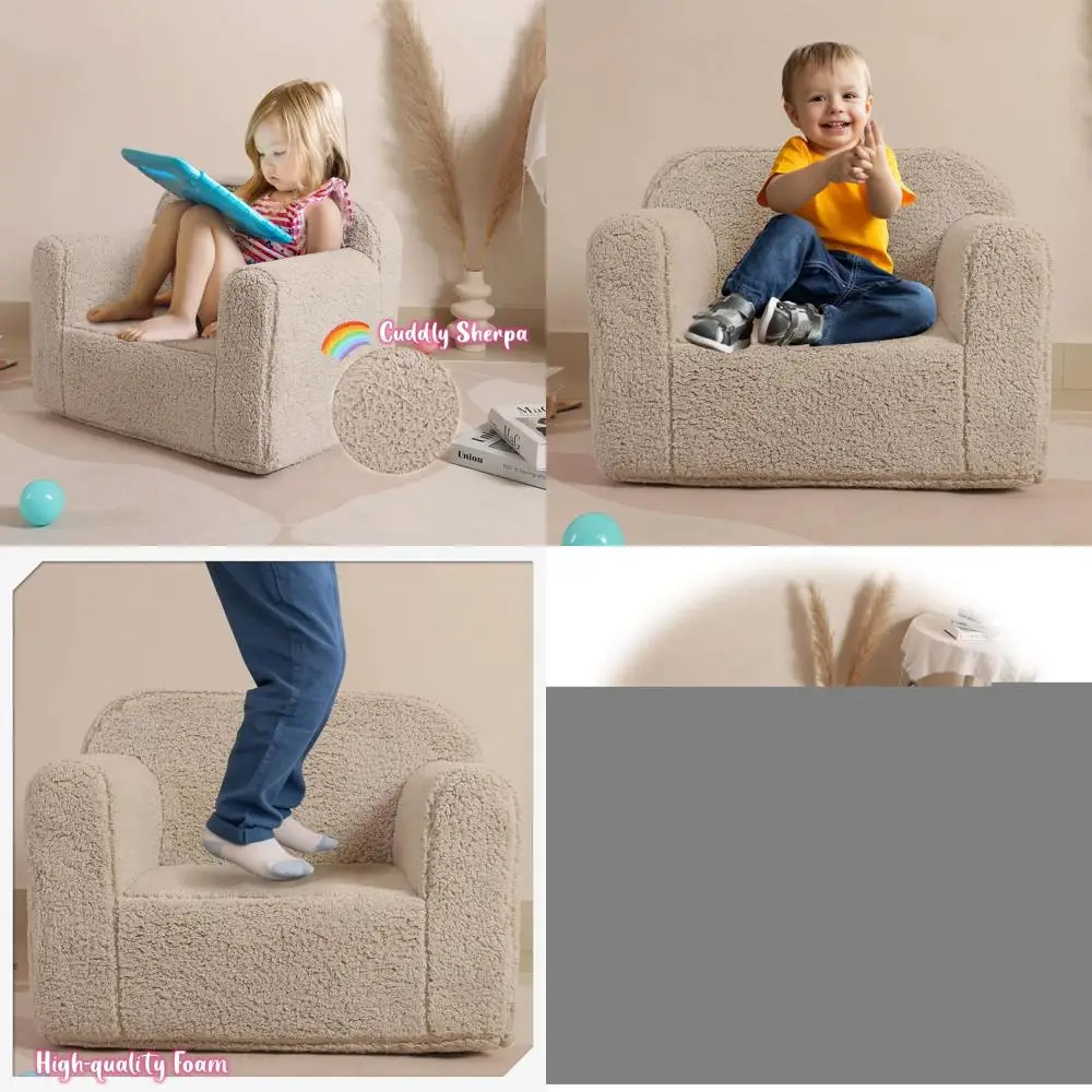 

Cozy Toddler Chair for Boys & Girls, Light Grey, Perfect for Little Ones