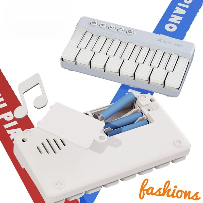 Przenośne mini pianino elektroniczne z kolorowymi światłami – wielofunkcyjna zabawka edukacyjna dla dzieci
