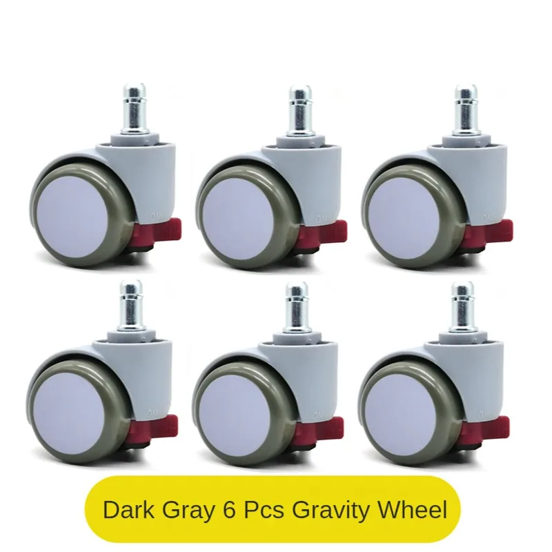 6 Pcs/Lot Wheels Gravity Self-Locking M11 Caster Automatic Brake Children's Student Chair Universal Computer Accessories