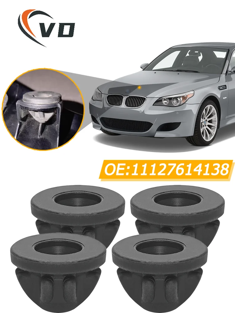 Garniture de couvercle de moteur, 4 pièces, œillet de montage en caoutchouc, arrêt de bosse 11127614138 pour BMW série 1-8 X4 X5 X6 X7 E88 E82 F21 F20 F30 F33