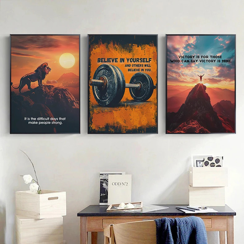 Motivational Quotes Posters Modern Postive Energy Phrases Canvas Painting Art Picture Wall Office Living Room Home Decor Gift