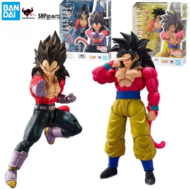 

In Stock Bandai Shf Dragonball Gt Super Saiyan 4 Ssj4 Super Four Vegeta Bida Anime Action Figure Toys Gifts