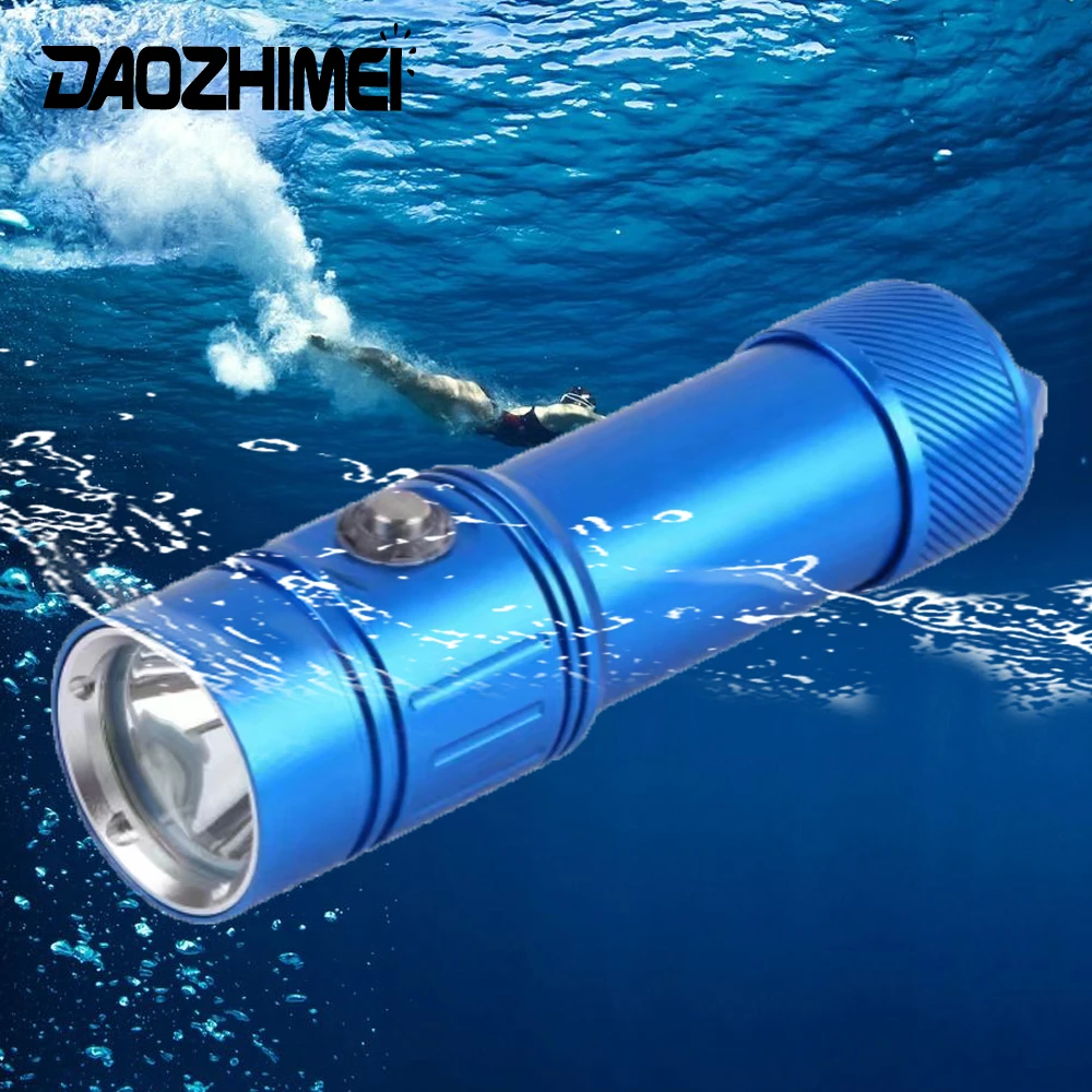 

Professional Underwater Diving Flashlights 2000 Lumens 4 Modes Diving Flashlight Underwater IPX8100M Waterproof Video Fill Light