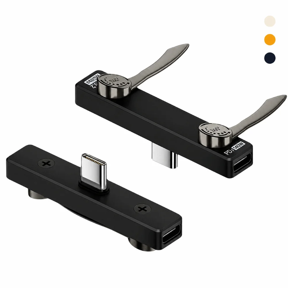 Foldable Phone Stand Converter 10Gbps USB 3.2 Type-C Phone Holder Multifunctional PD 100W USB-C Charging Adapter