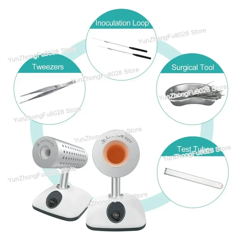 400/825°C 14/35mm Inoculation Loop Sterilizer for Scalpel Needle Inoculating Loop Vaccination
