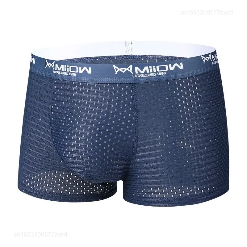 Youpin 3 pezzi intimo uomo Boxer in cotone uomo mutandine traspiranti maglia di seta ghiaccio mutande estive uomo Boxer Sexy biancheria intima