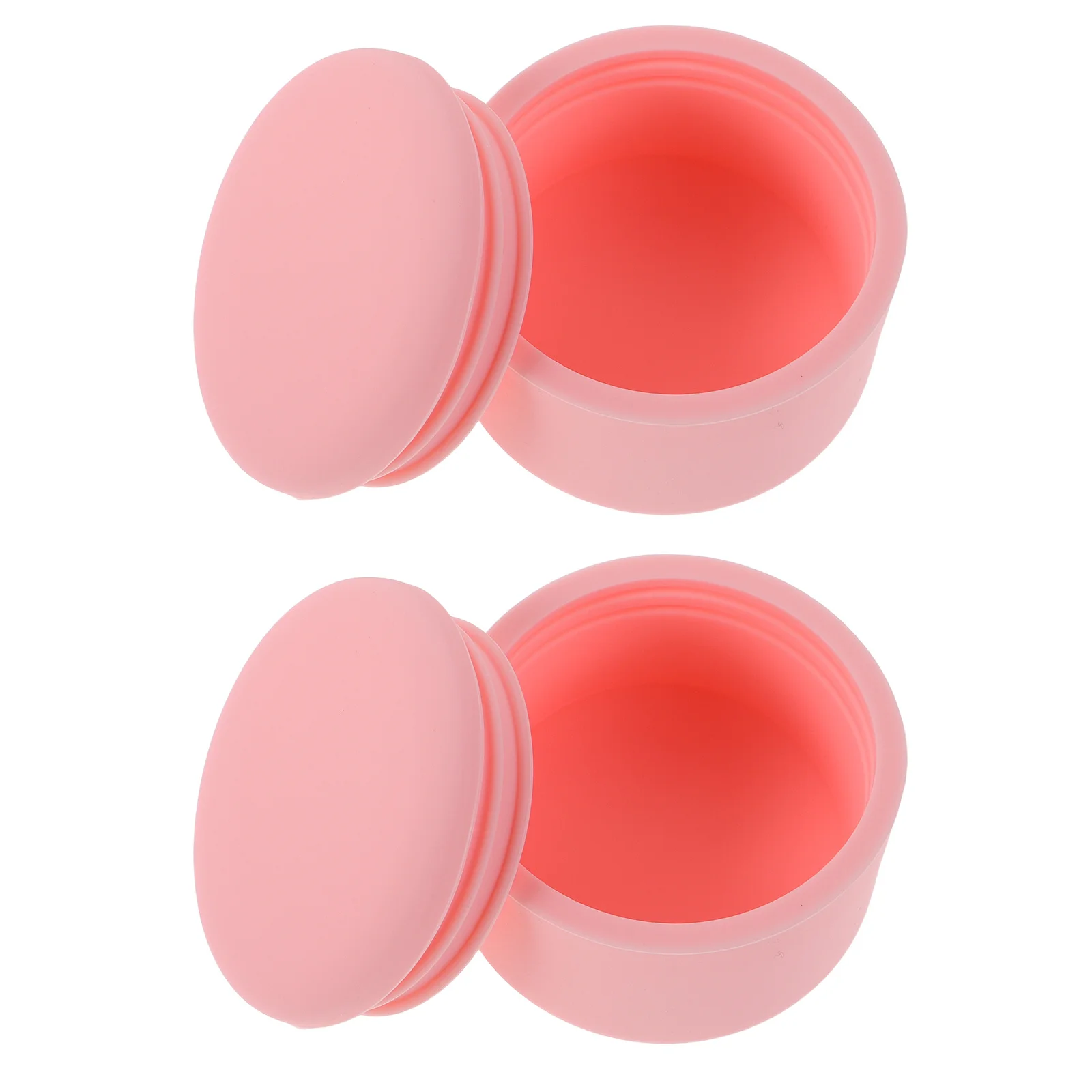 

2Pcs Silicone Travel Containers Small Portable Leak Proof Makeup Organizer Storage Jars for Creams Skincare Toiletries
