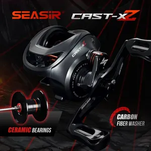 Seasir Cast x2 Baitcasting Reel 7.3: 1 Carbon Fiber Fiber Hybrid Hybrid Rolling Double bearing system N52 Brake Fisheries 10 Main Carrela Sales - №10