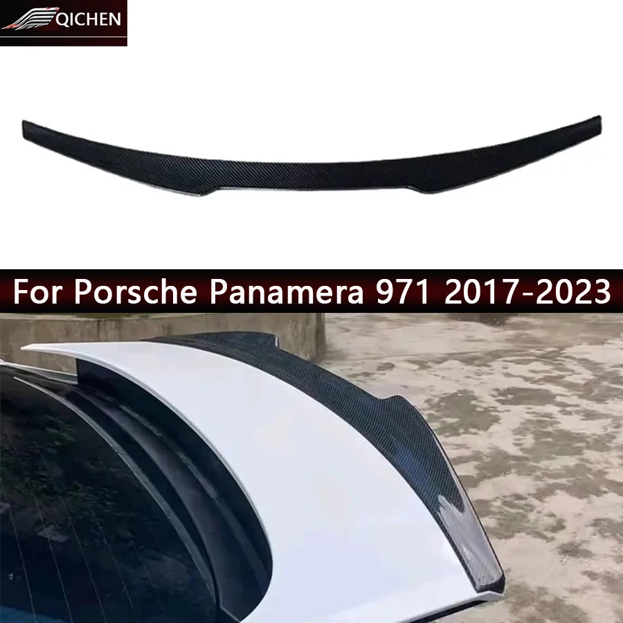 

For Porsche Panamera 971 Carbon Fiber Tail fins Rear Trunk Spoiler Guide Rear Wing diverter upgraded Car Accessories Body Kit