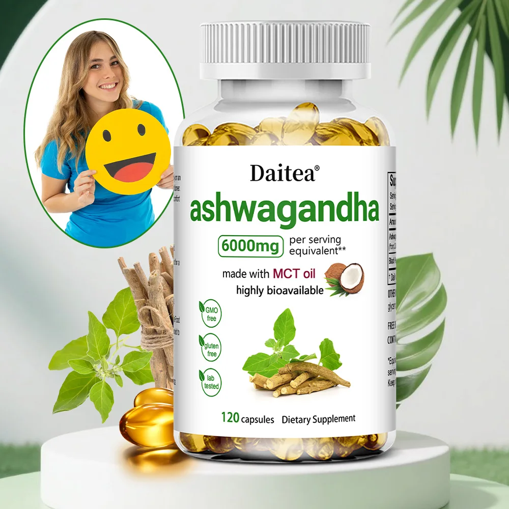 

Daitea Ashwagandha Root Extract Capsules, Helps Improve Sleep Quality, Promote Emotional Health, Support Brain Health, Non-GMO