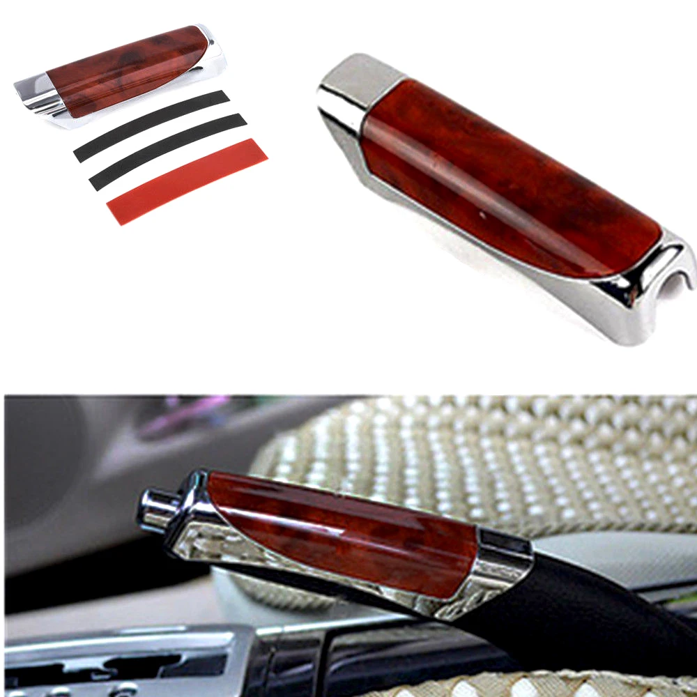 

1Pc Universal Car Carbon Fiber Style Hand Brake Protective Handle Cover Decoration Cover Car Interior Handbrake Accessories