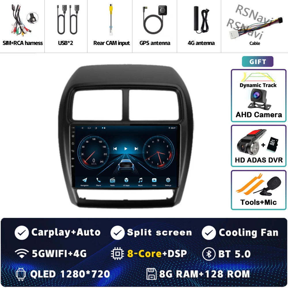 Qualcomm Android 15 autoradio multimediaspeler voor Mitsubishi ASX 1 2016 2017 2018 2019 - 2022 Auto Carplay Stereo wifi4G video