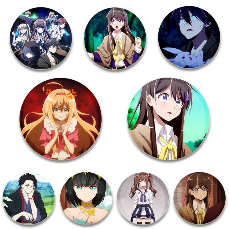 

32/44/58mm Anime Loner Life in Another World Brooches Handmade Enamel Pins Cosplay Badge for Collar Backpack Hat Decoration Gift