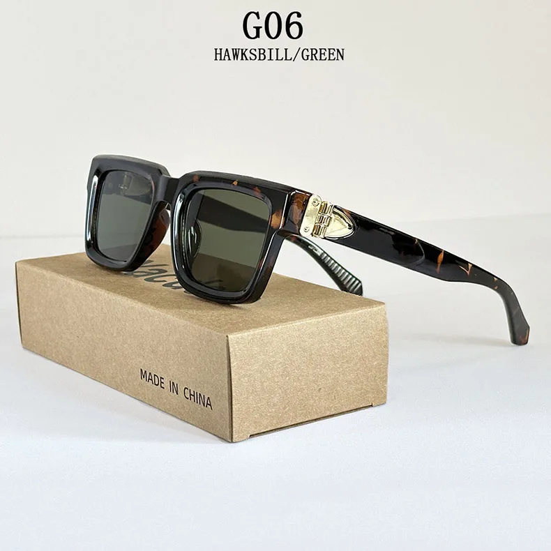 Millionär Quadratische Sonnenbrille Männer Vintage Luxus Sonnenbrille 2025, trendige Mode Gläser Gafas De Sol Hombre Lunette Soleil Femme – Detail 6