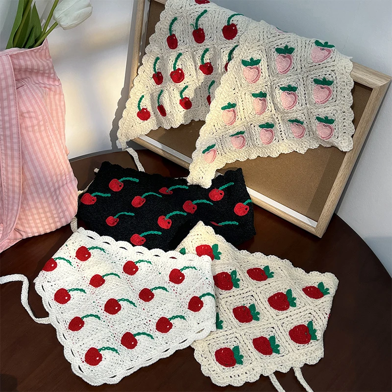 女性女の子用布製三角ヘッドバンドタオル、イチゴと桜の手作りか - Photography Triangle のレビューと価格