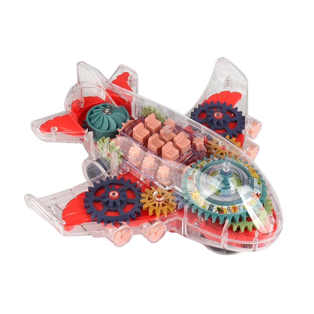 طائرة كهربائية للأطفال، لعبة بلاستيكية متينة مثيرة للاهتمام، ملحقات منزلية للأطفال، لعبة موسيقى خفيفة ممتعة #4