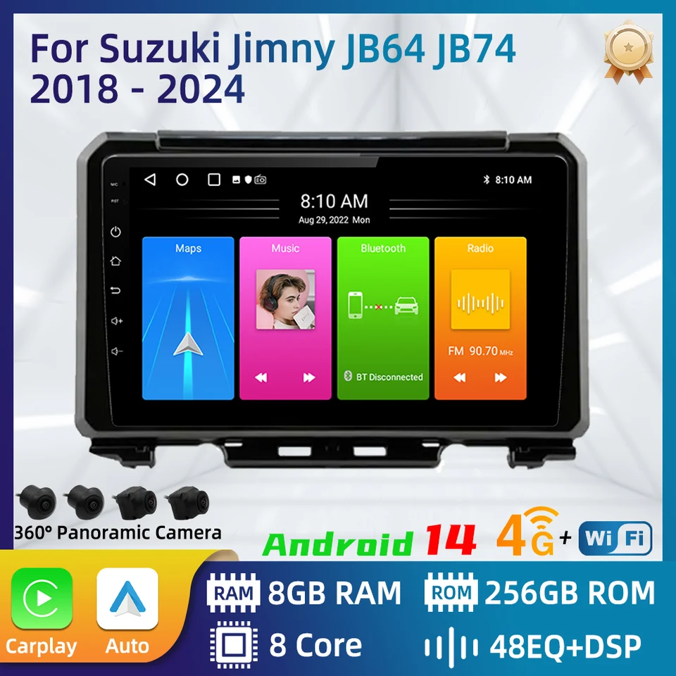 スズキ ジムニー JB64 JB74 2018-2024用 カーマルチメディアプレーヤー
