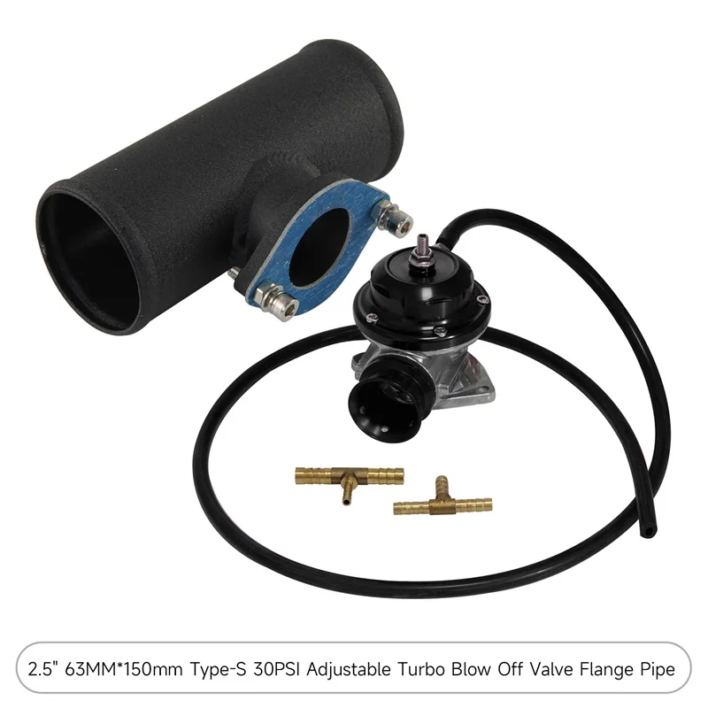 

UNIVERSAL BILLET ALUMINUM TYPE-S TURBO BLOW OFF VALVE BOV+2.5" FLANGE PIPE