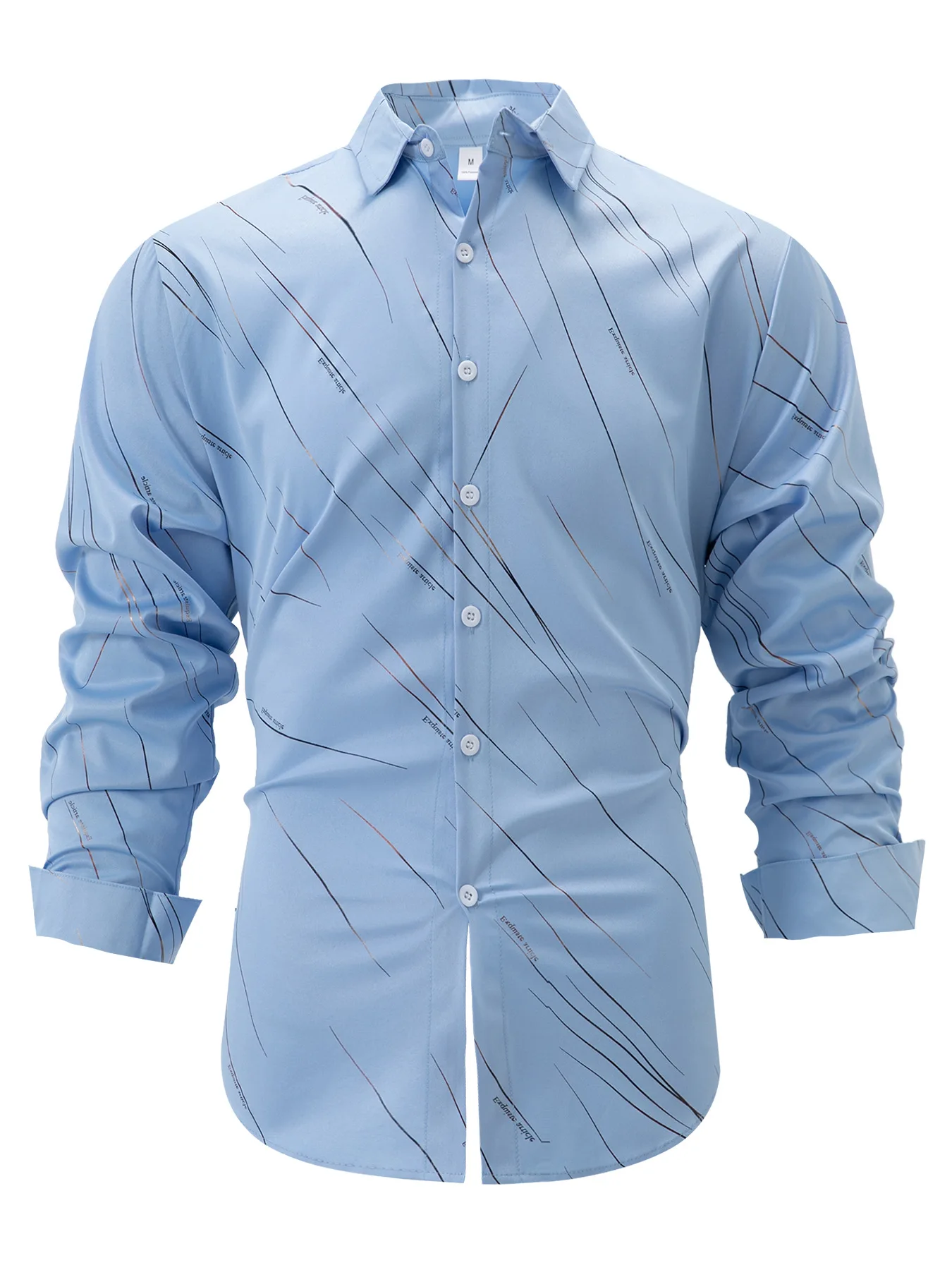 The New Men's Shirt Is A Casual Street Fashion, Breathable Striped Single-Breasted Lapel Long-Sleeved Cardigan
