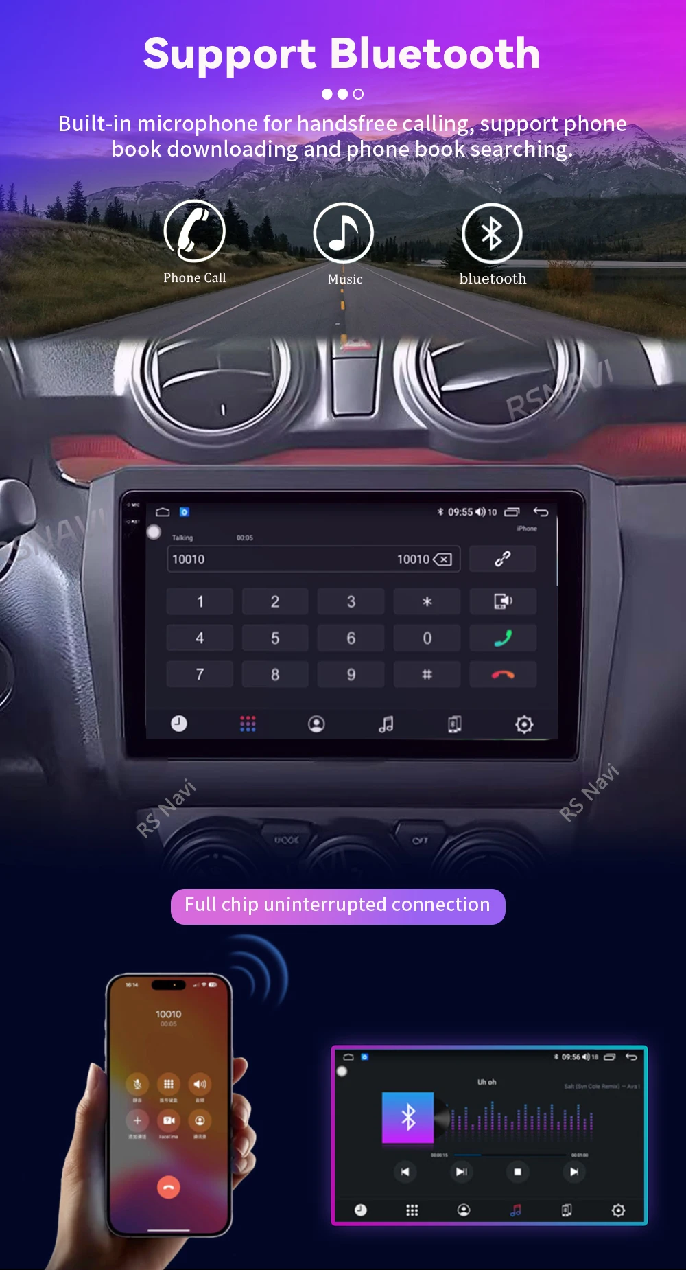 Android 16 Carplay Auto für Suzuki Swift 2016 - 2020 Autoradio GPS Stereo BT Video Autoradio Plug and Play Snapdragon Wireless – Detail 16