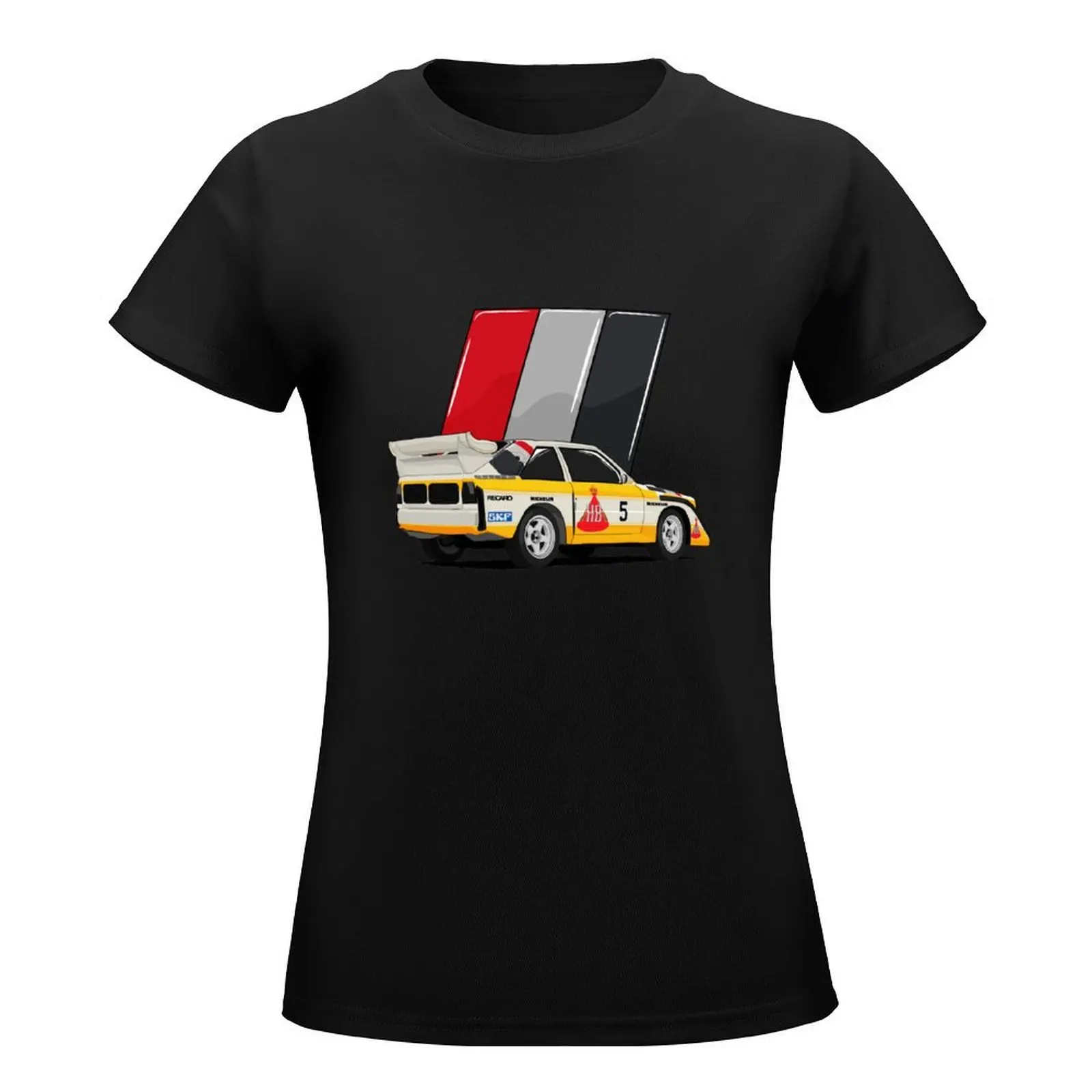 Sport Quattro S1 E2 Rally group B T-Shirt Short sleeve tee graphics Blouse Women clothing