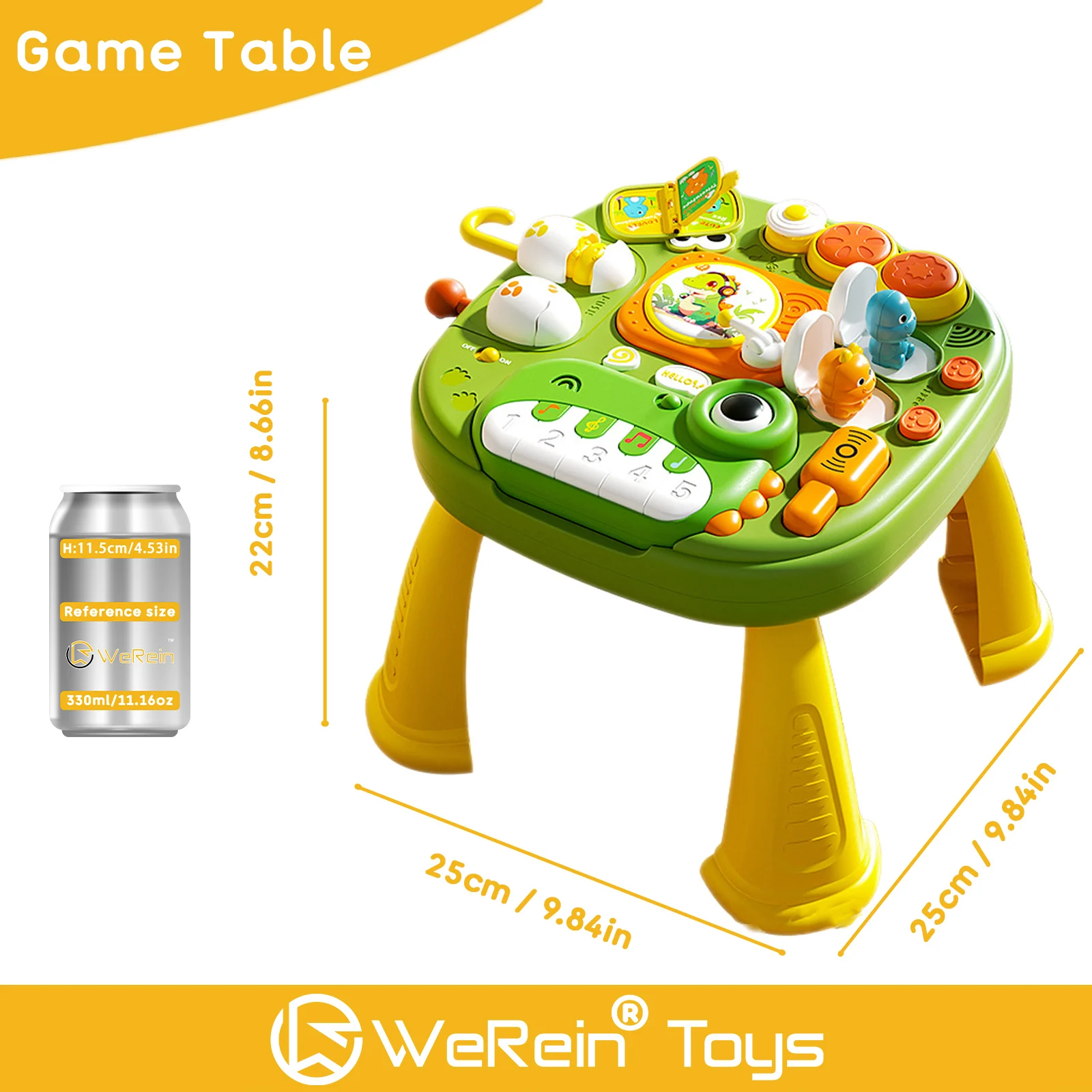 Boîte occupée sur le thème des dinosaures pour nourrissons et tout-petits, avec mécanisme de cache-cache musical, jouet éducatif pour plusieurs voies de jeux