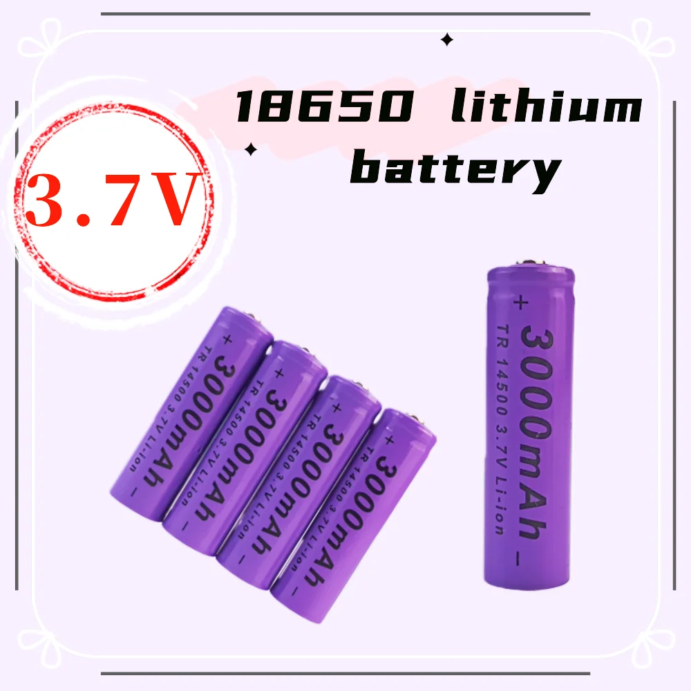 

Rechargeable 3.7V 3000mAh 14500 Lithium Battery for LED Flashlight Toy with Charger - Toy Grade Battery