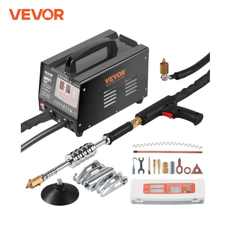 

VEVOR Stud Welder Комплект для ремонта вмятин Автомобильный съемник вмятин 3 кВт с автоматической/ручной сваркой 7 универсальных режимов Автоматический аппарат для точечной сварки кузова