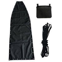 Black Replacement Seat Cloth For Textilene Hanging Swing Chair 64x197x23CM Chair Cloth Ropes Side Bags Swing Chair Spare Cloth