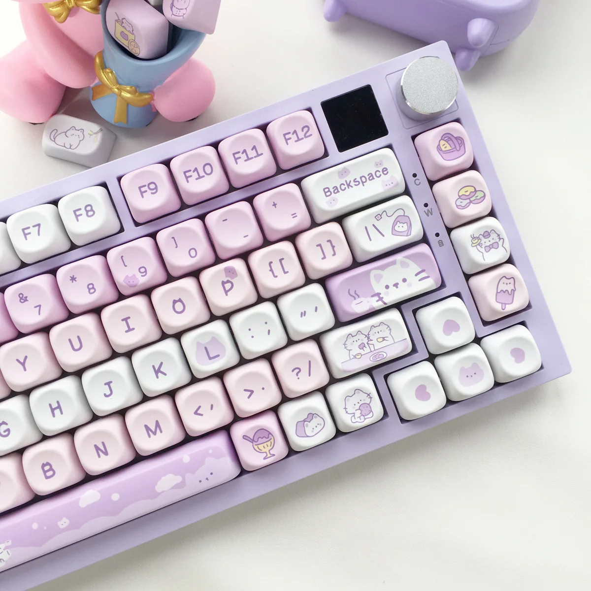 95 Keys/Set Key Caps Cartoon Puppy Cat Kitty MOA Profile PBT for DIY Custom Mechanical Gaming Keyboard Keycap Dye Sublimation