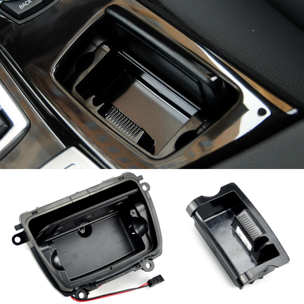 صندوق تجميع منفضة سجائر وحدة التحكم المركزية لسيارات BMW 5 Series F10 F11 F18 2010-2016 520 523 525 528 530 535