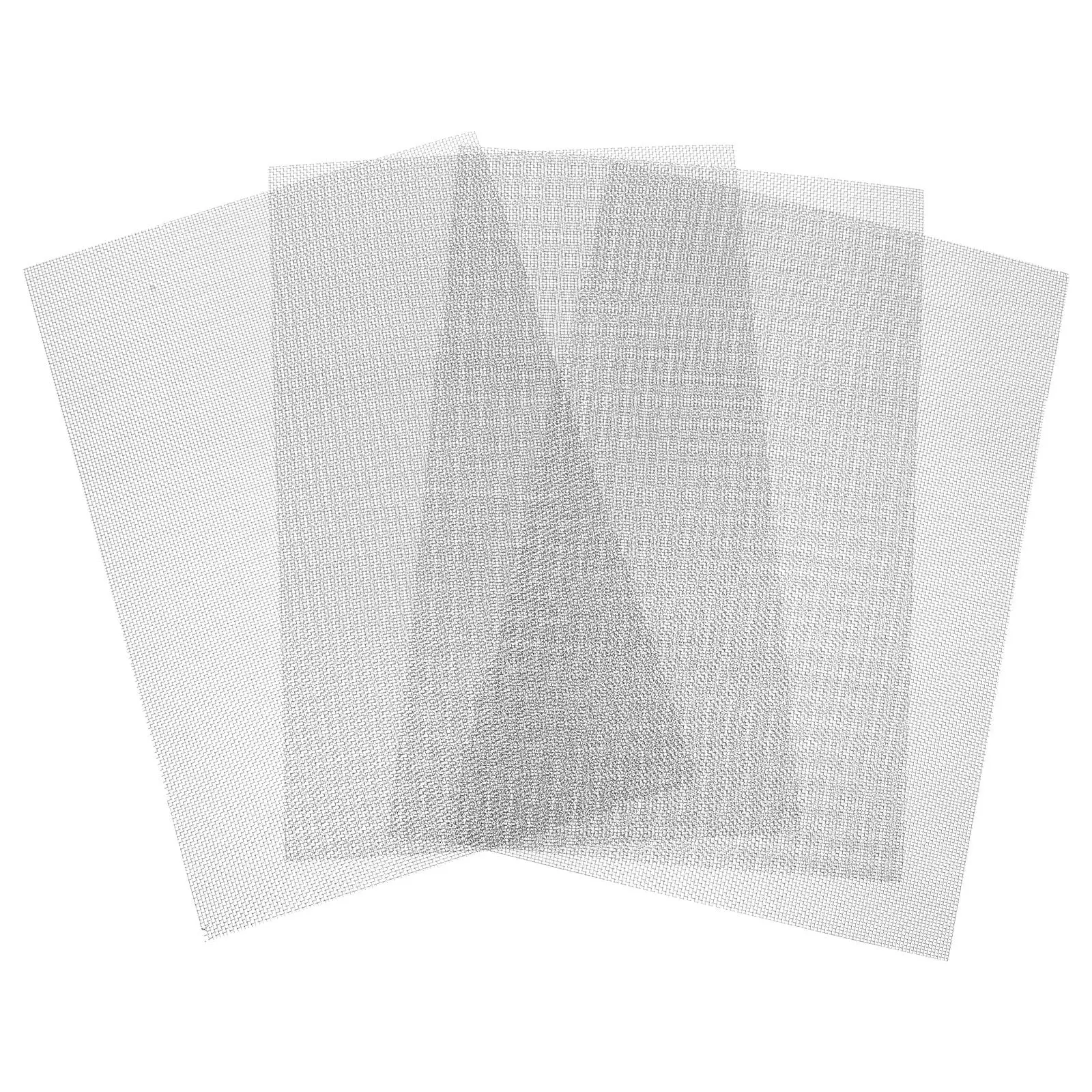 

4 Pcs Seed Germination Mat Seeding Supplies Mesh Tray Pad Grow Mats for Microgreens Square Watering Silver Growing Pads