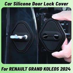 RENAULT GRAND KOLEOS 2024 용 자동차 도어 충격 흡수 장치 도어 잠금 보호 장치 실리콘 자동 도어 잠금 래치 커버 액세서리