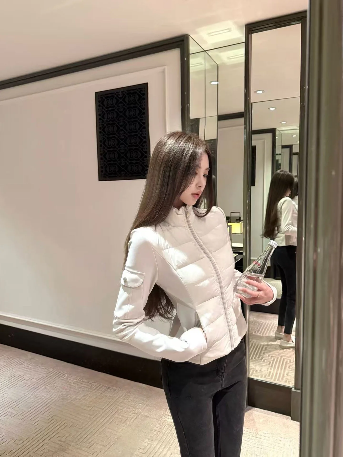 

Женская зимняя куртка Sister Titi: легкая, теплая, с наполнителем из 90% пуха, цвет норки, повседневная, термо-верхняя одежда