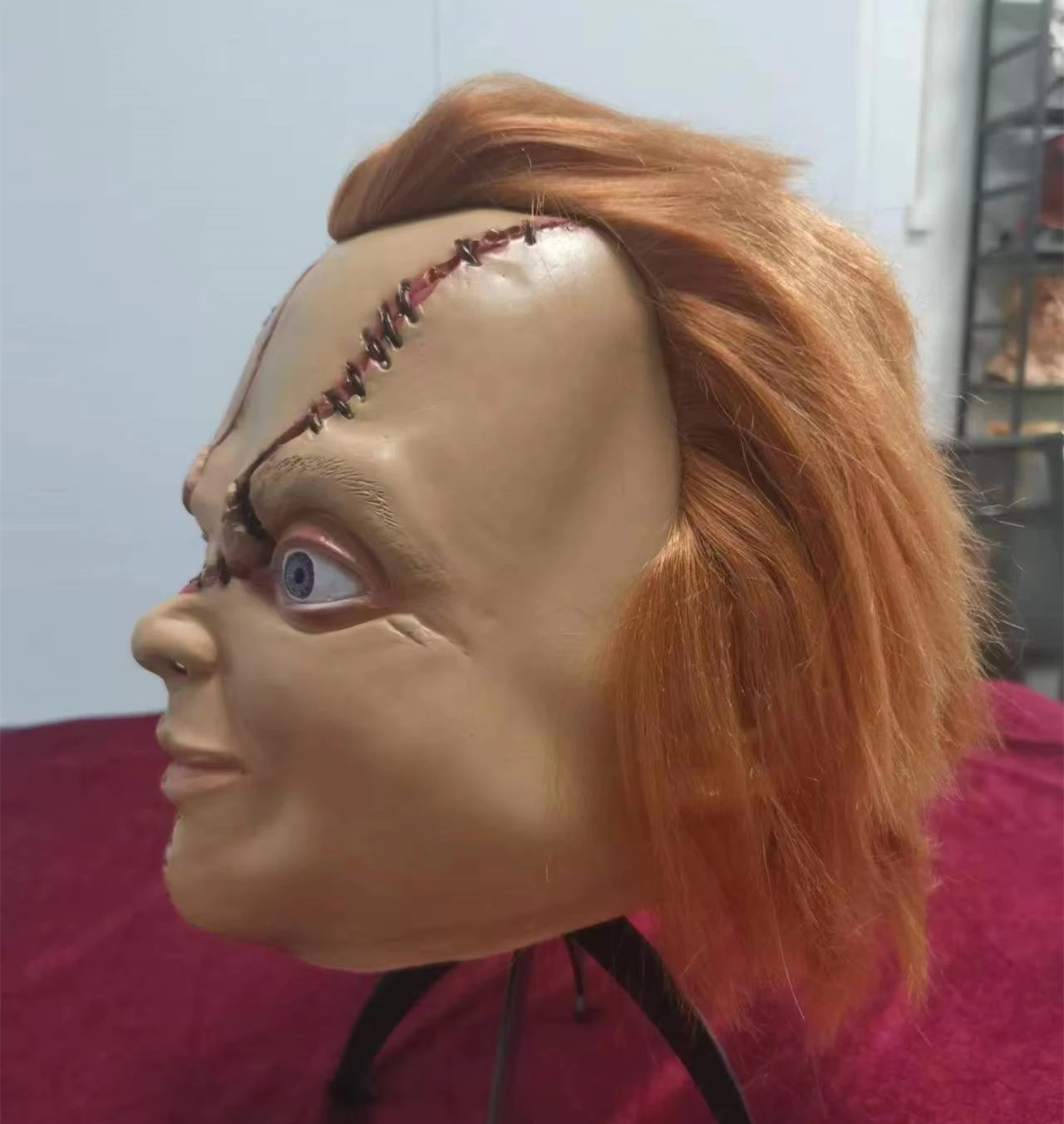 Imagem -05 - Chucky Cosplay Costume para Crianças Assustador de Halloween Máscara de Látex Assustador Horrível Brincadeira de Criança