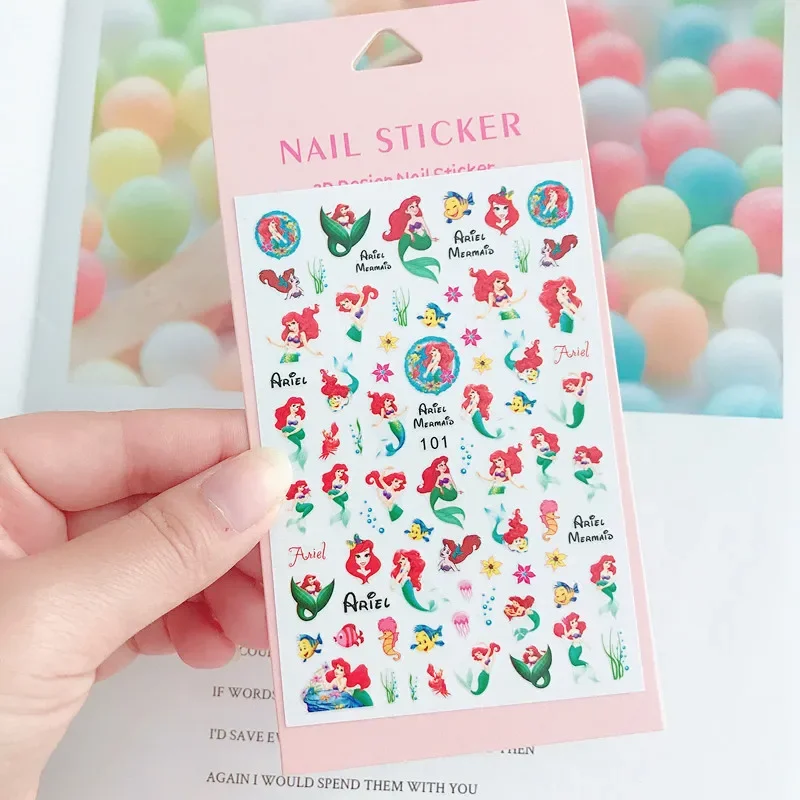 1 pak 3D cartoon Disney prinses nagelstickers Simpsons stickers nagelbenodigdheden nagelstickers anime Mickey Minnie nagelstickers