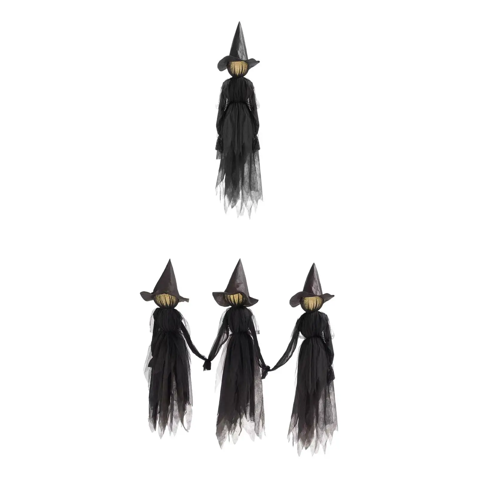 

Glowing Witch Life Size Scary Decor Halloween Ornament for Party Home Yard