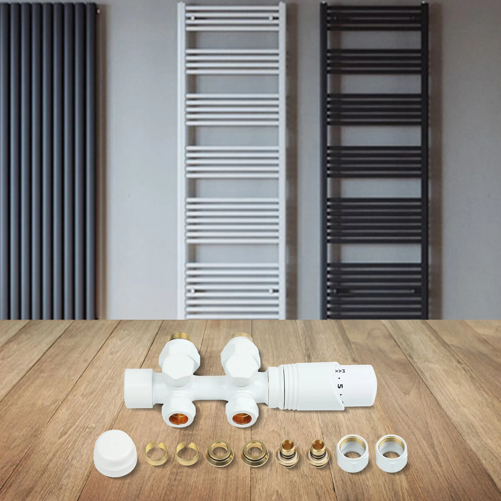 

H Type Integrated Radiator Valve for Channel and Angle Use Features 7 Adjustable Levels for Temperature Control