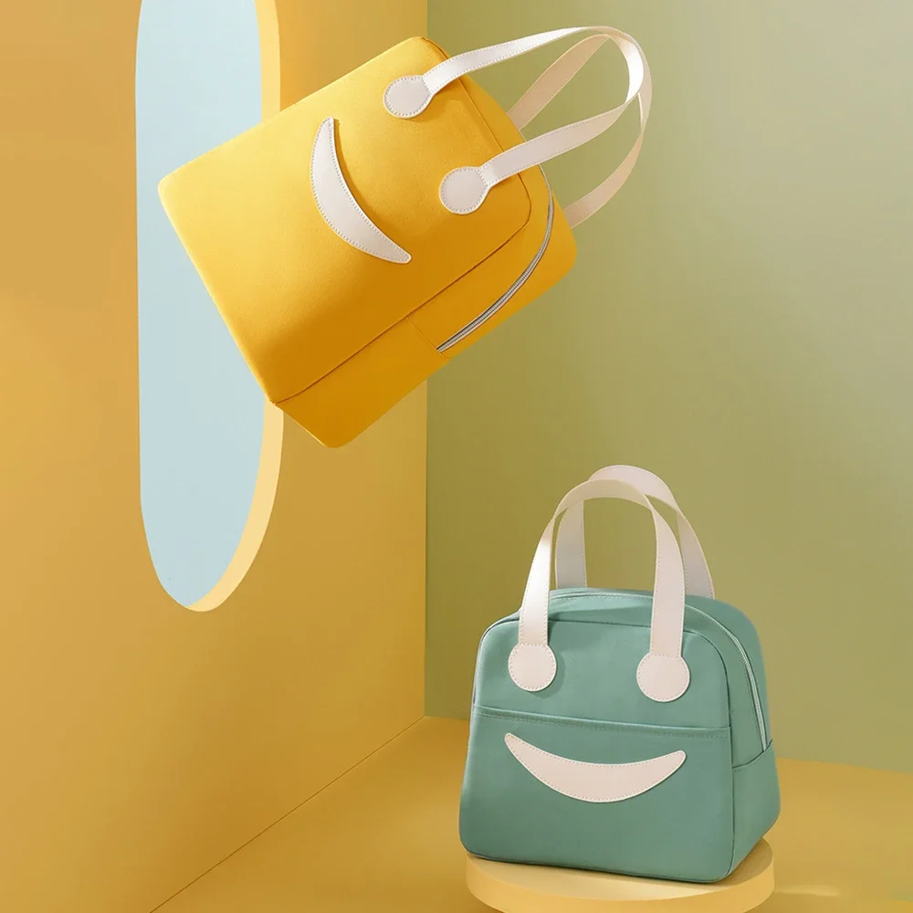 Insulated Hand-Held Lunch Bag Cute Portable Bento Box for Office Workers Student Aluminum Foil Thickened Picnic Lunch Box Bag
