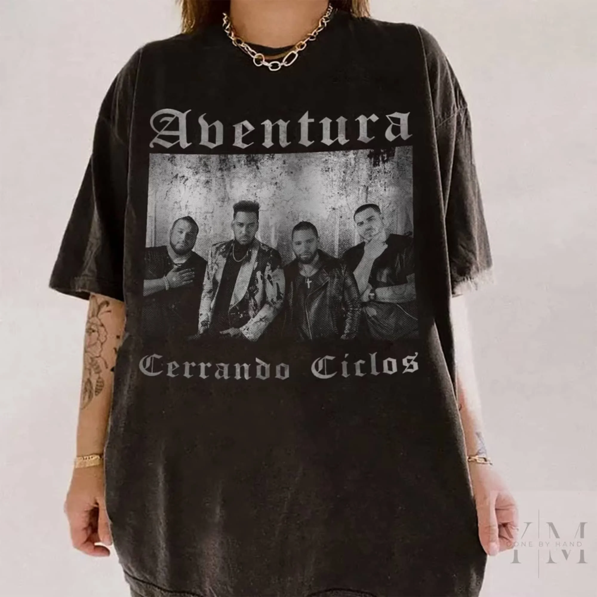Camiseta del Tour de Aventura, camisa de concierto, Bachata, Cerrando Ciclos, teñida, 2024